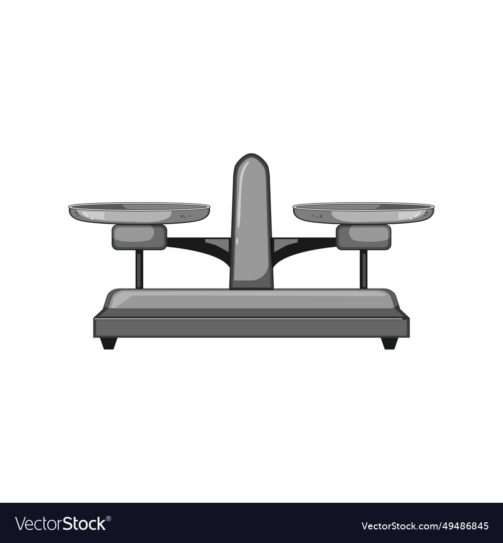 Weigh balance scale cartoon Royalty Free Vector Image