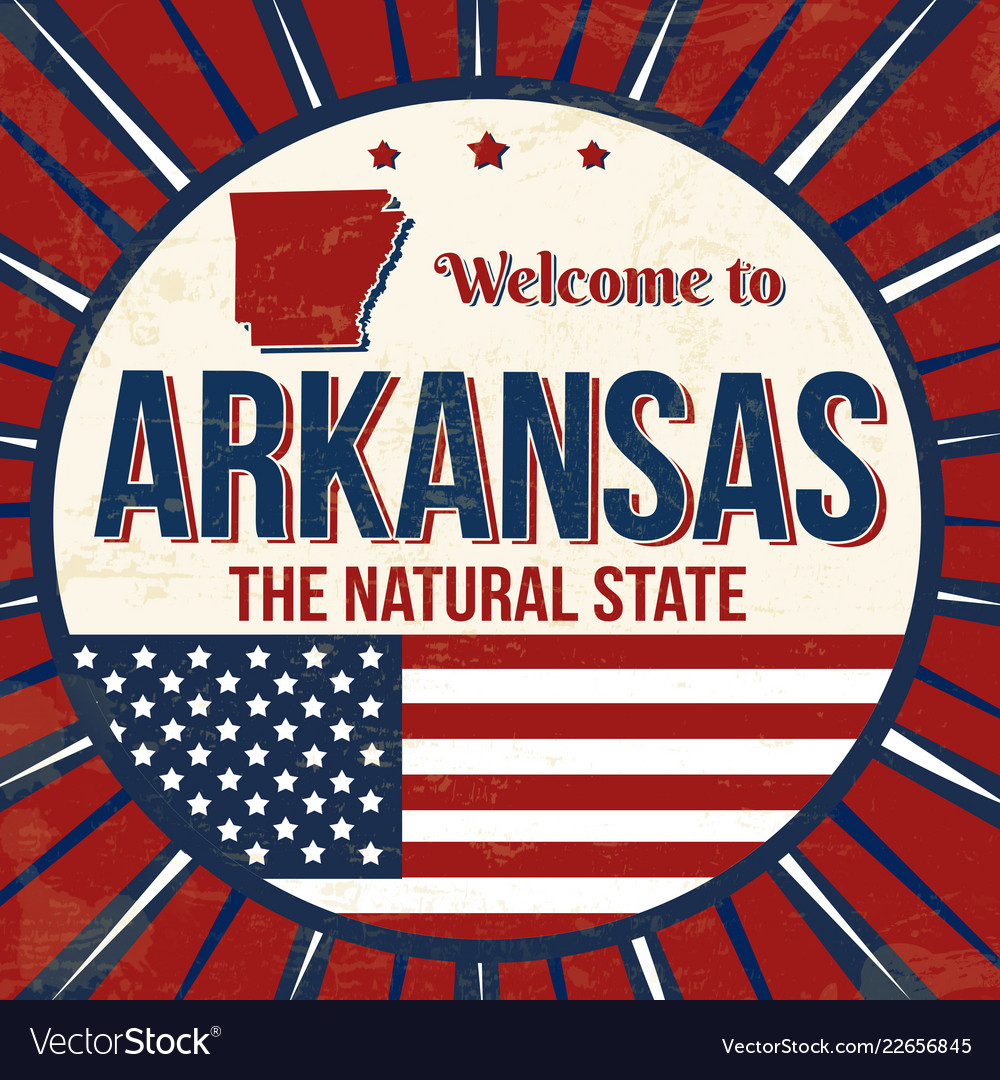 Welcome to arkansas vintage grunge poster Vector Image