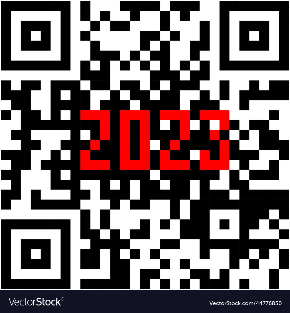 2023 new year counter monochrome qr code