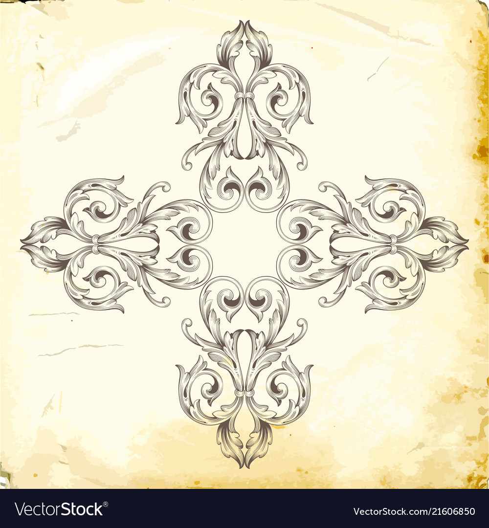 Baroque of vintage elements for design