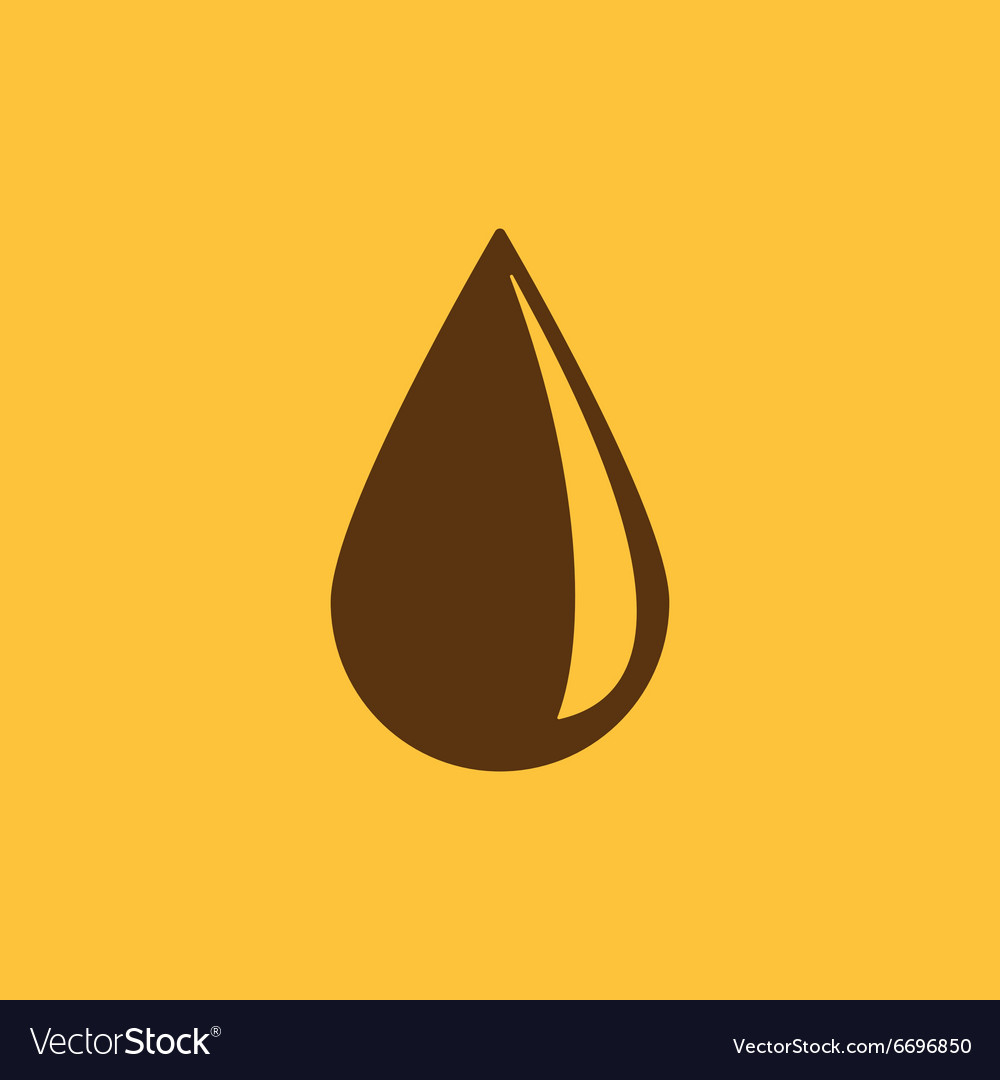 Drop icon water and oil symbol flat Royalty Free Vector