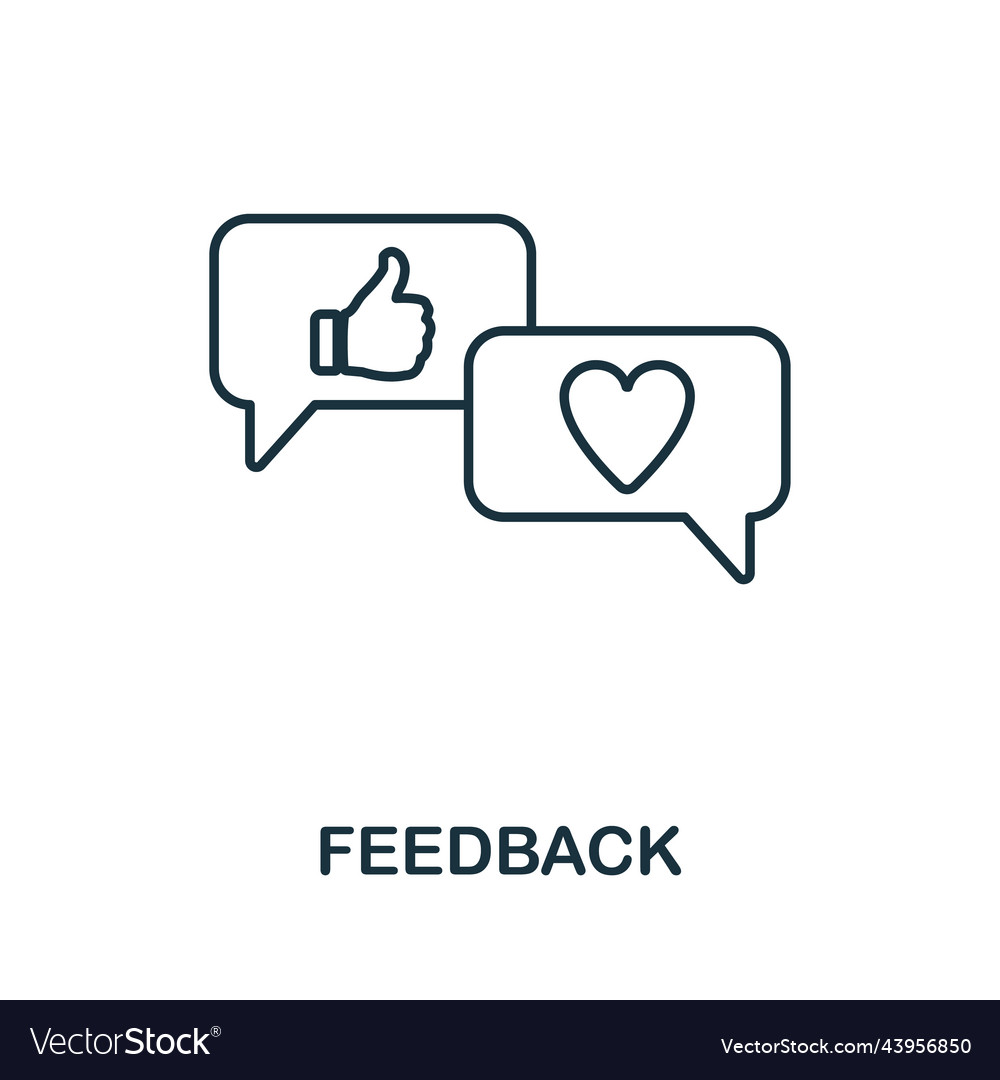 Feedback icon simple element from agile method