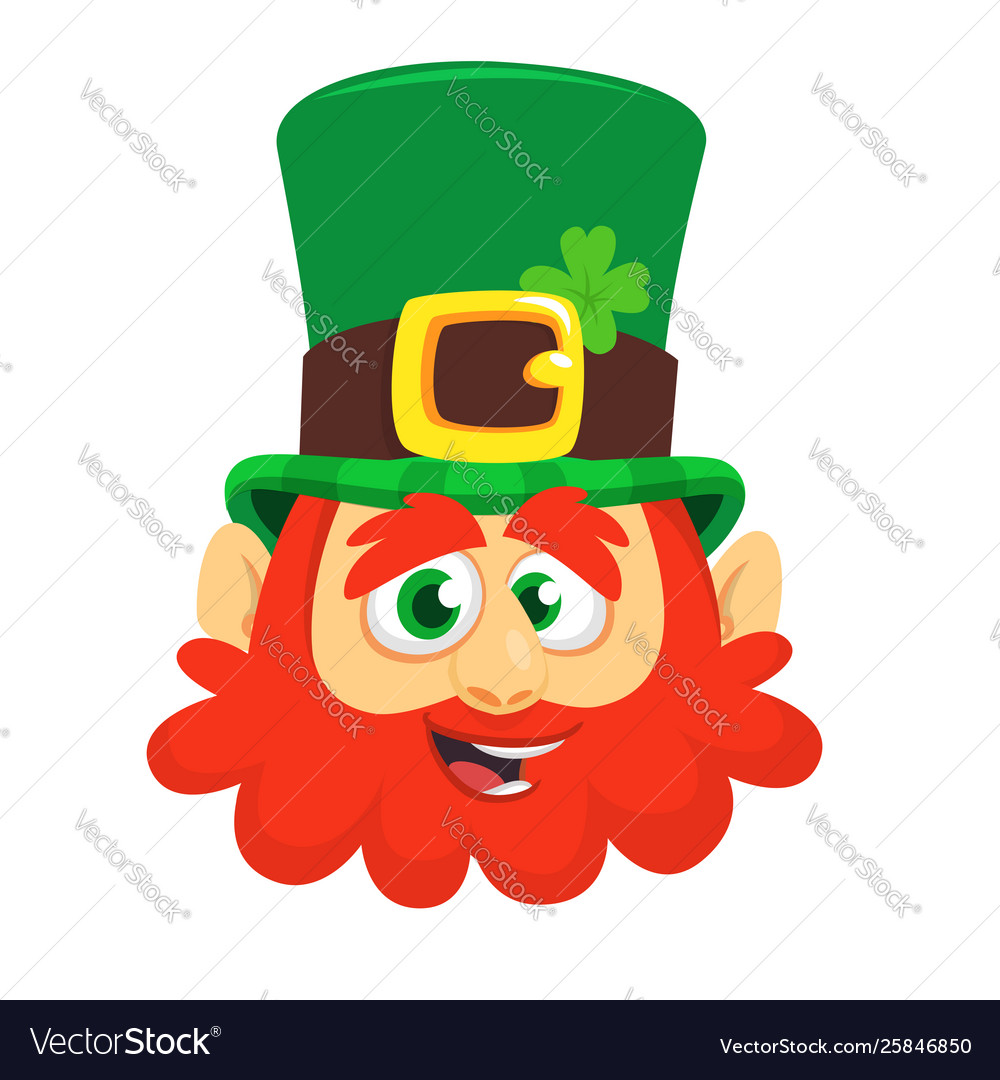 Leprechaun im grünen Hut fac