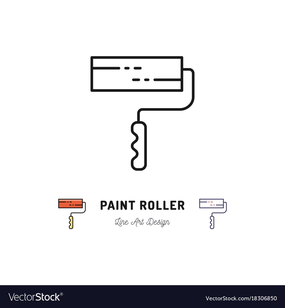 Paint Roller Icon Reparatur Hausbau Werkzeuge