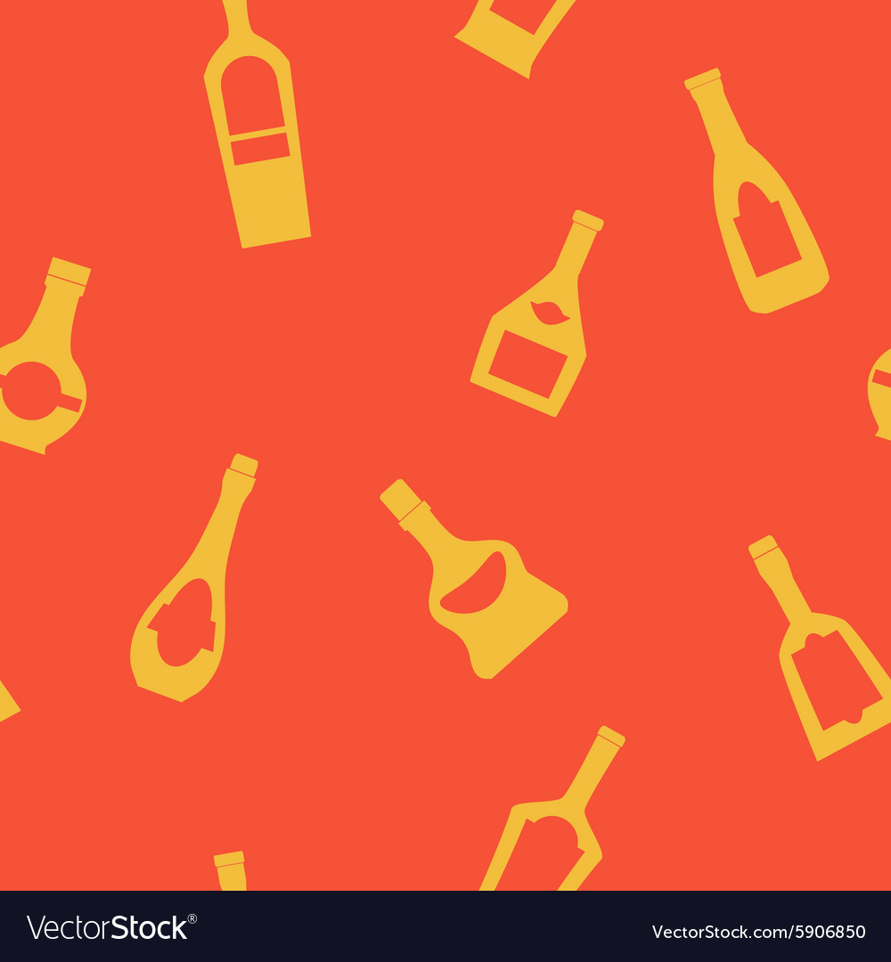 Seamless background with bottles