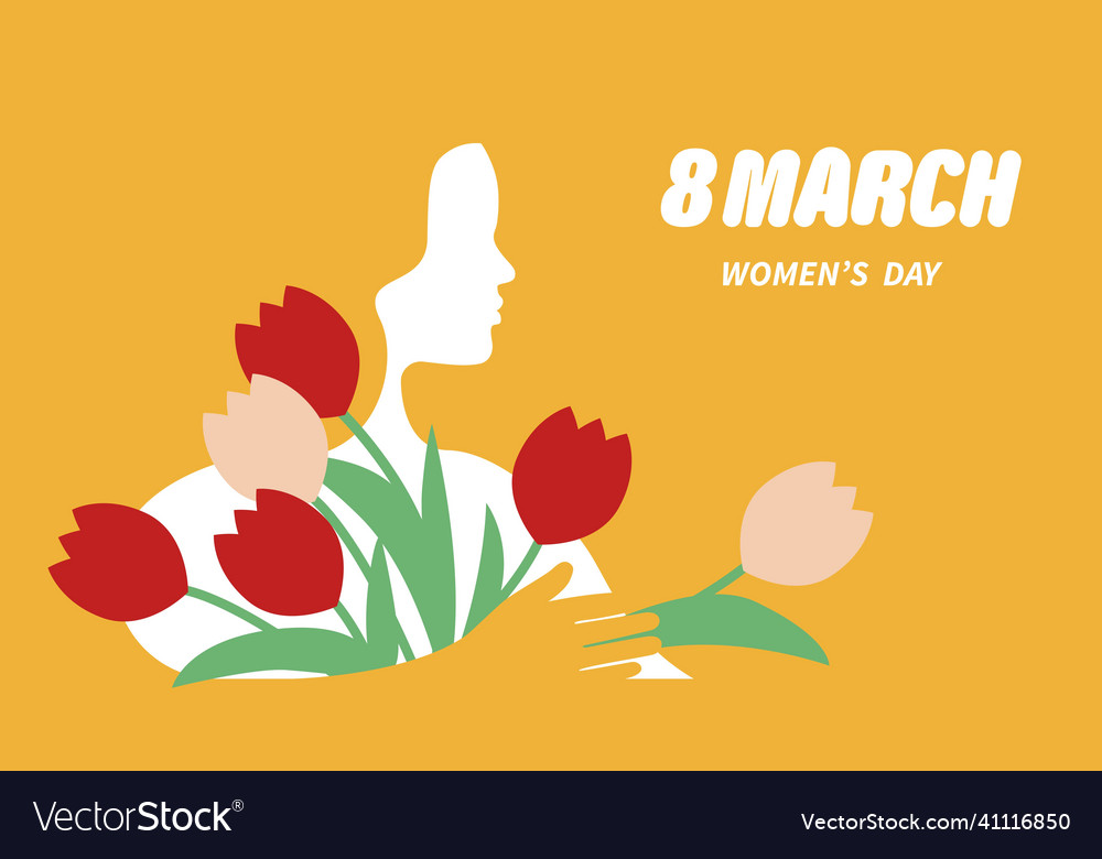 Womens Day Poster Design 8 March Card Royalty Free Vector