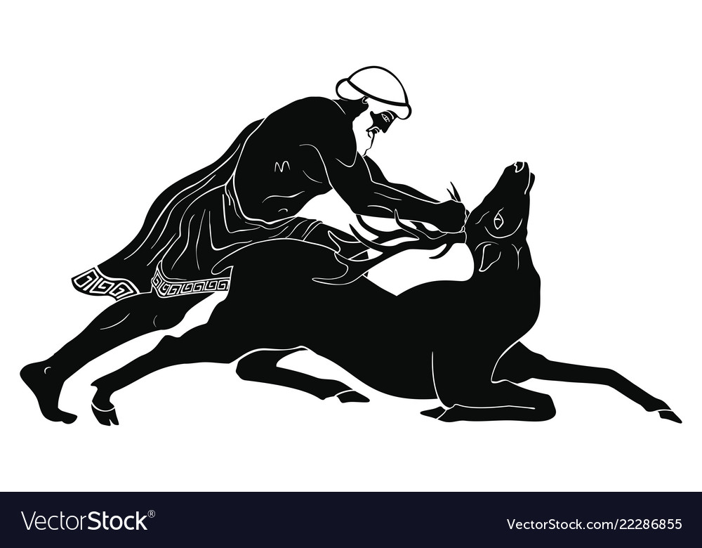 Геракл и лань рисунок