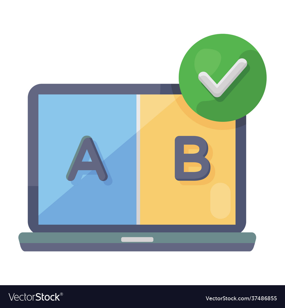 Ab testing Royalty Free Vector Image - VectorStock