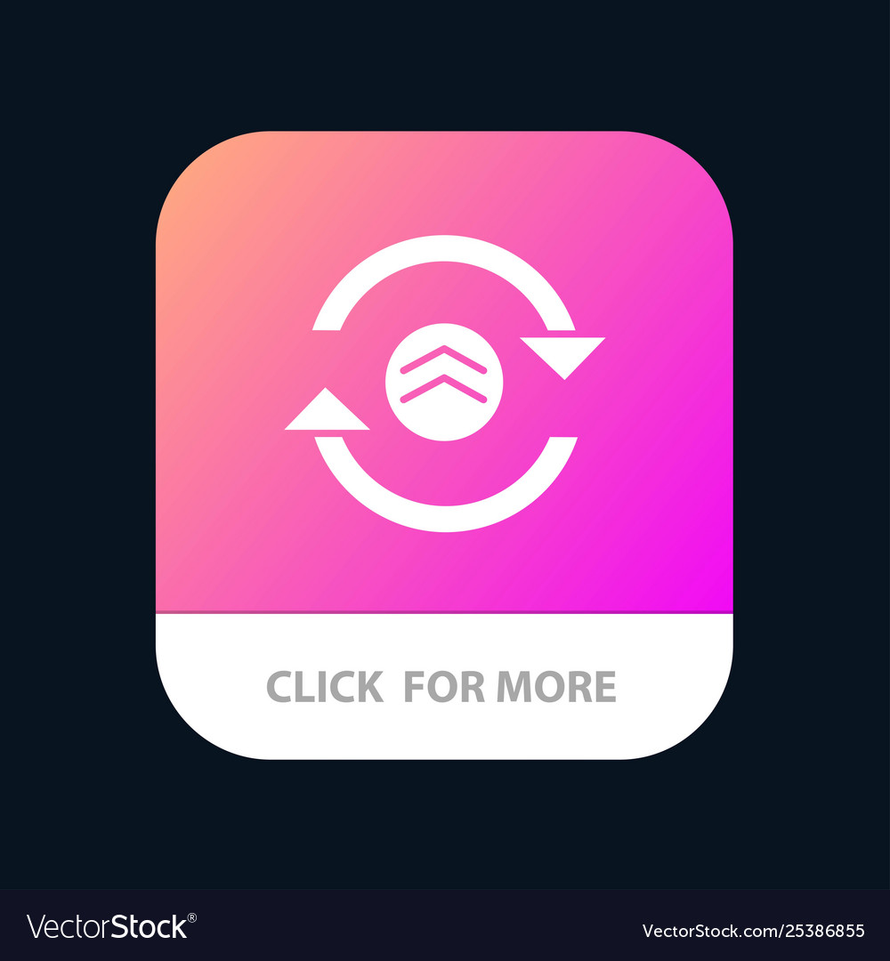 Arrow refresh reload computing mobile app icon vector image Arrow refresh reload computing mobile app icon