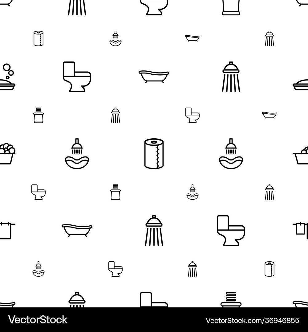 Bath icons pattern seamless white background Vector Image