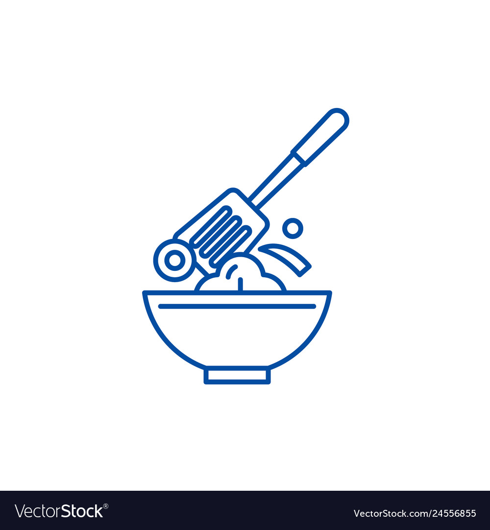 Cooking line icon concept flat