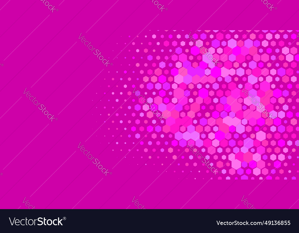 Geometric multi size hexagon with color