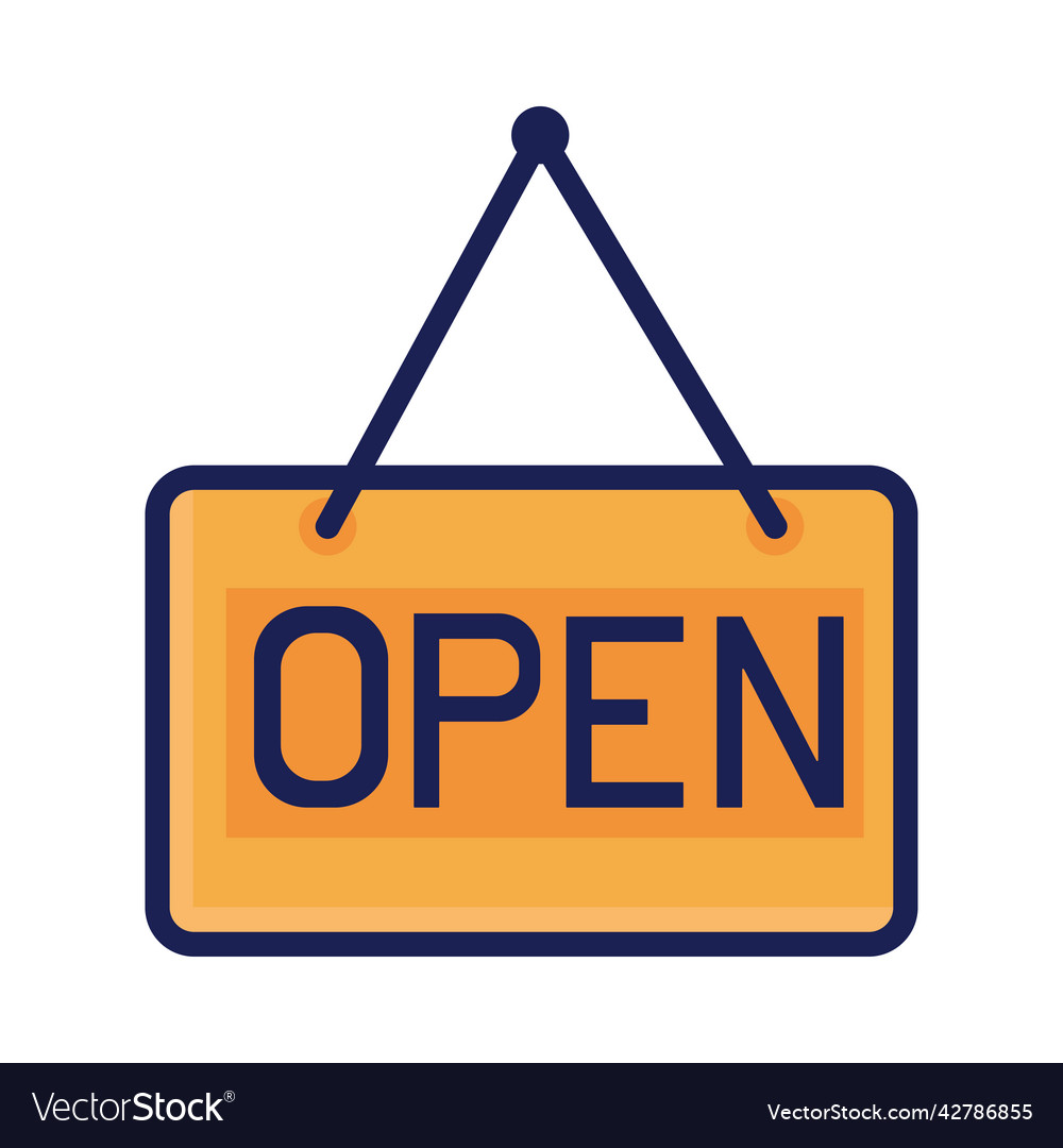 Open sign Royalty Free Vector Image - VectorStock