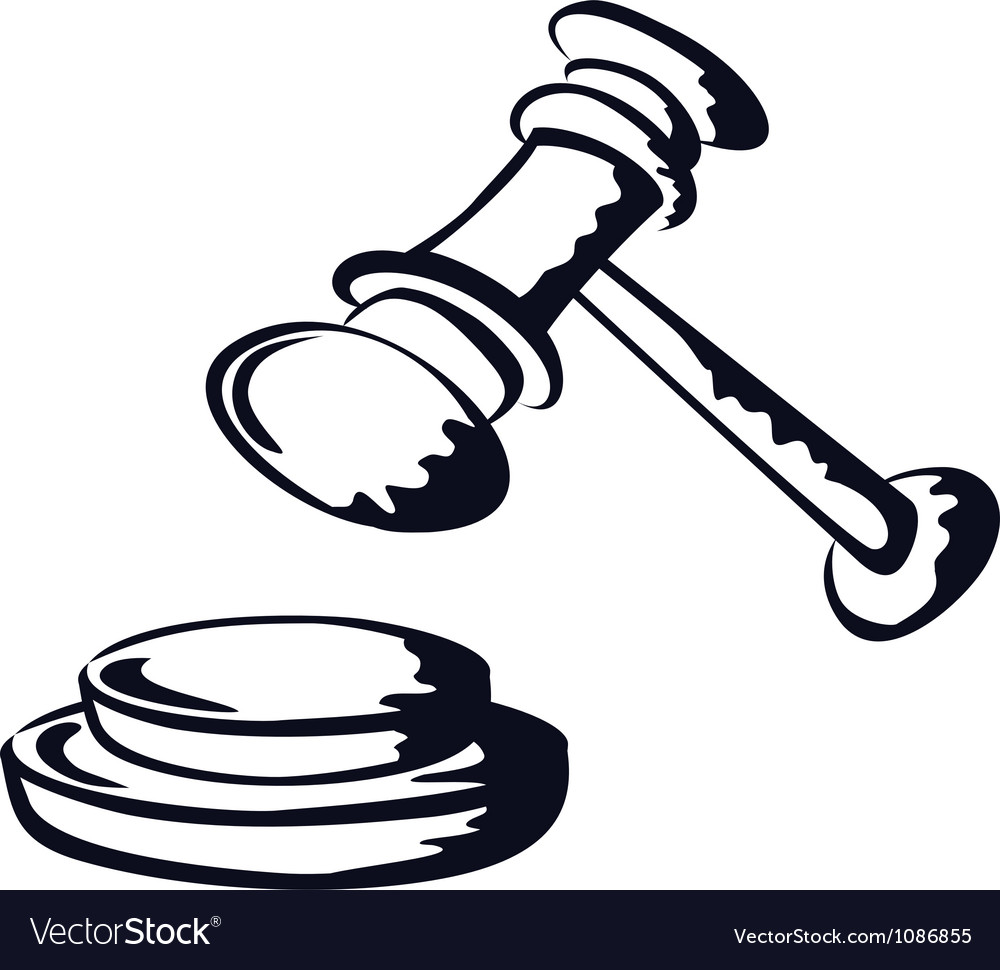 Judge gavelsketch shape from