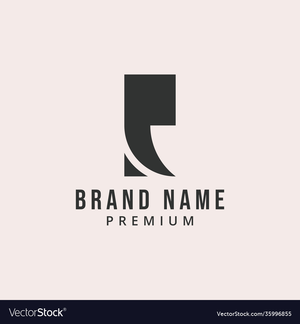 Letter r quote logo template