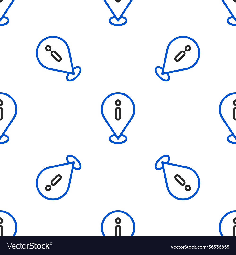 Line location with information icon isolated vector image Line location with information icon isolated