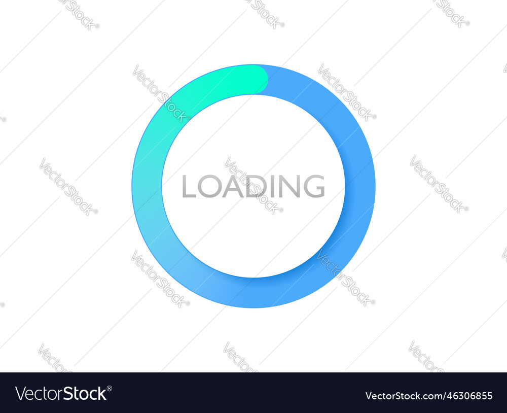 Loading bar icon in flat style progress indicator