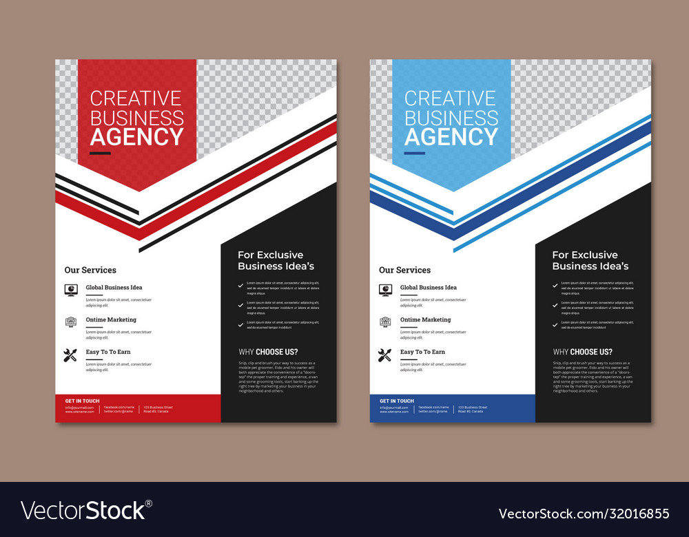 Modern Business Flyer Template Creative Flyer Vector Image