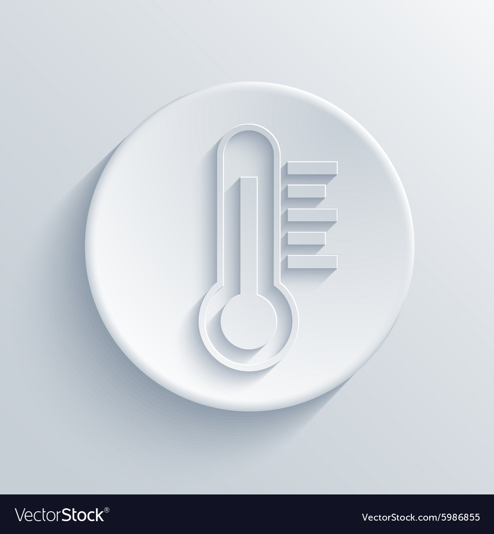 Modern light circle icon with shadow