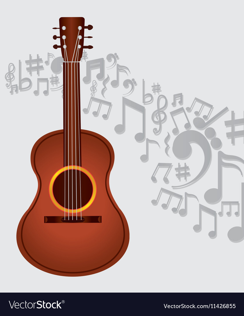 Music acoustic instrument Royalty Free Vector Image