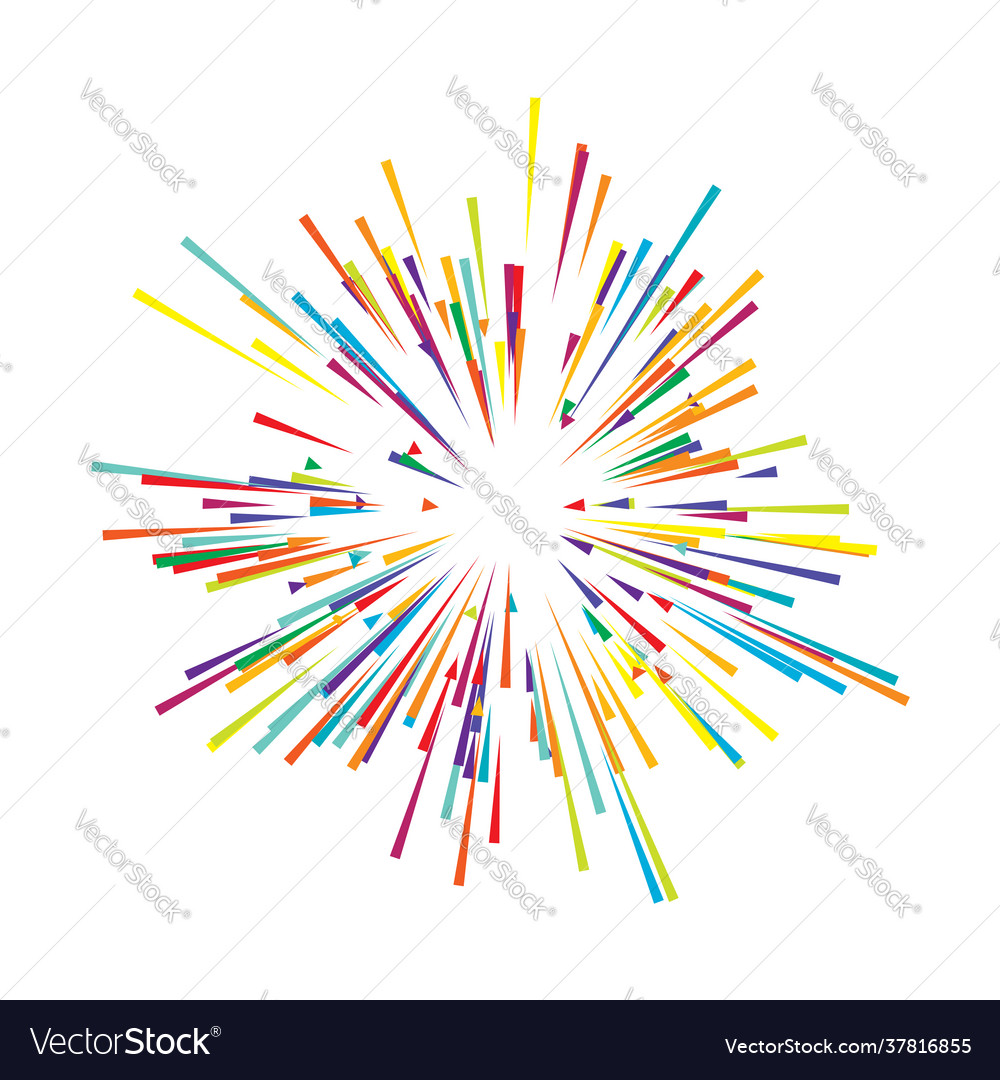 Radial radiating lines beams rays random