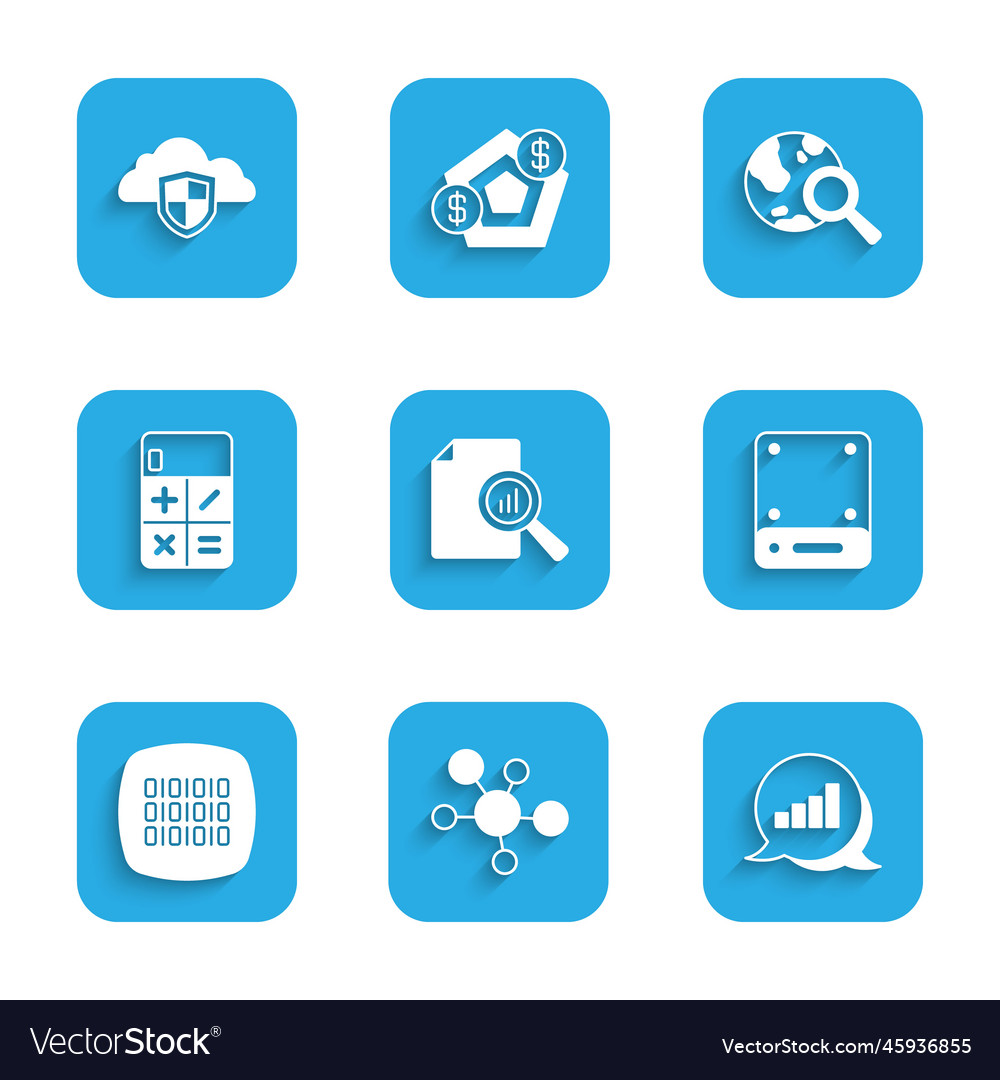 Set document with graph chart mind map