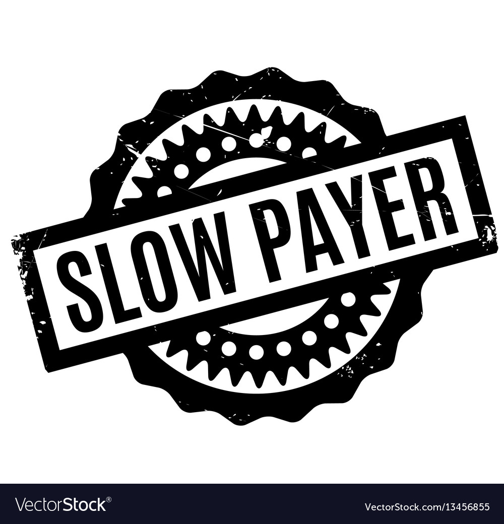 Slow payer Gummi Stempel vector image Slow payer Gummi Stempel