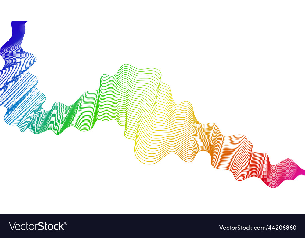 Abstract backdrop with wave gradient lines