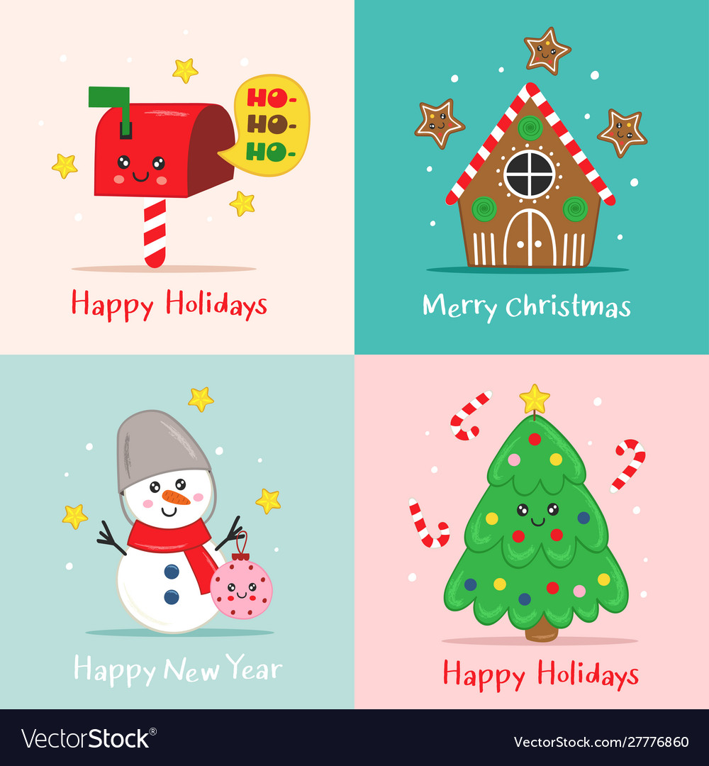 Basic rgbset cute christmas cards