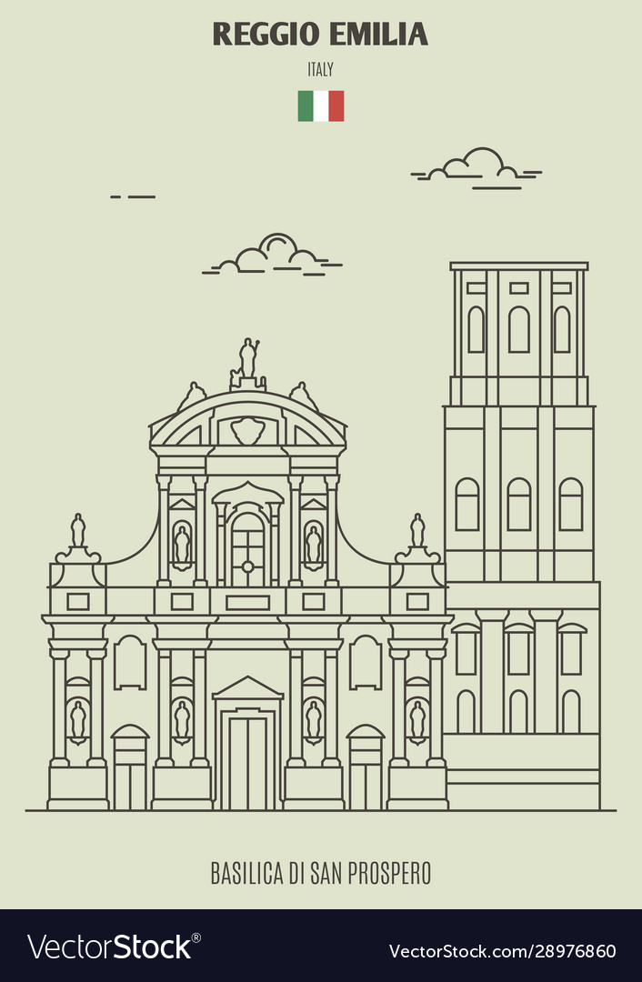 Basilica di san prospero in reggio emilia italy Vector Image