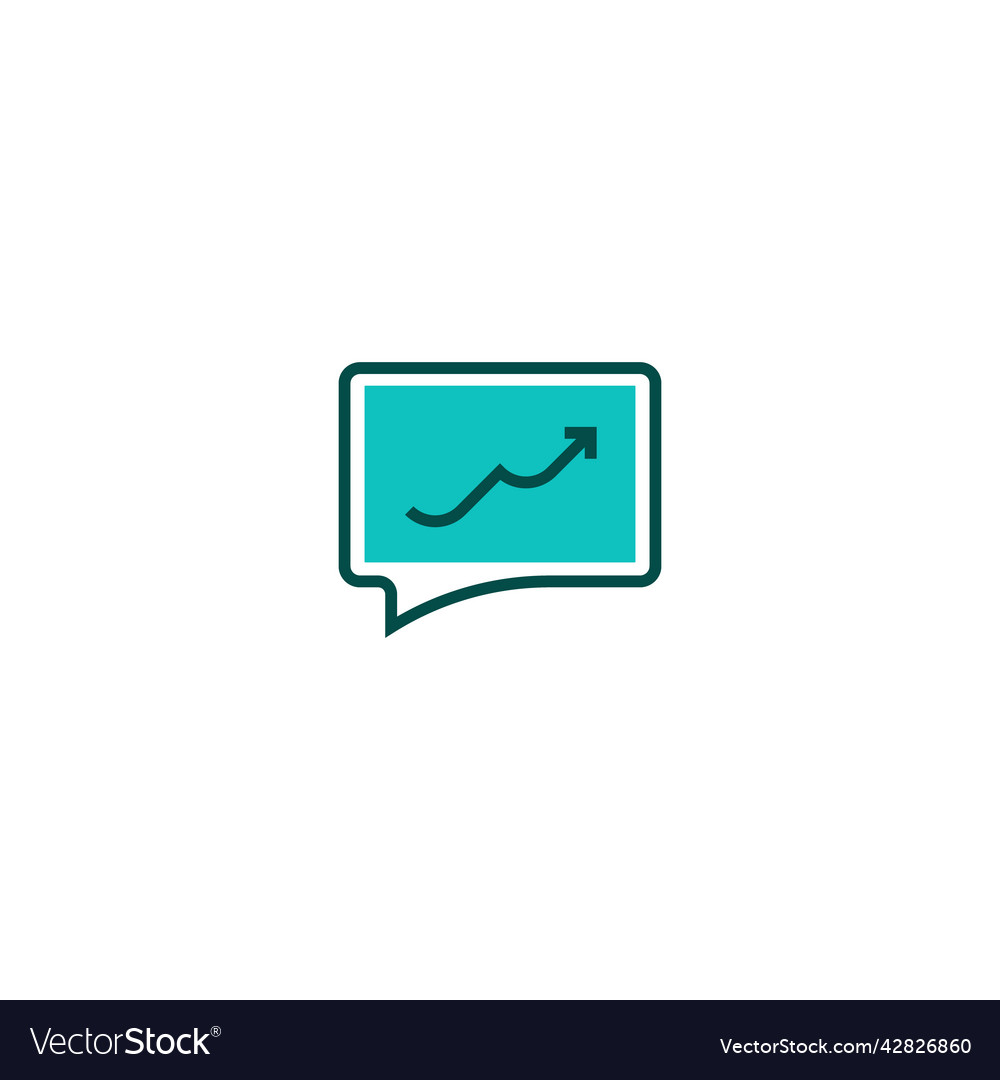 Chart line icon linear style sign for mobile vector image Chart line icon linear style sign for mobile