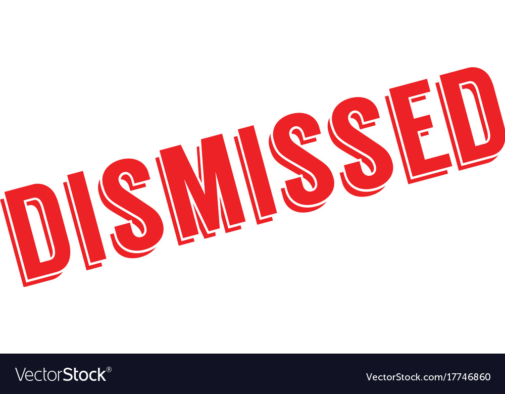 DISMISSED red stamp text Stock Vector