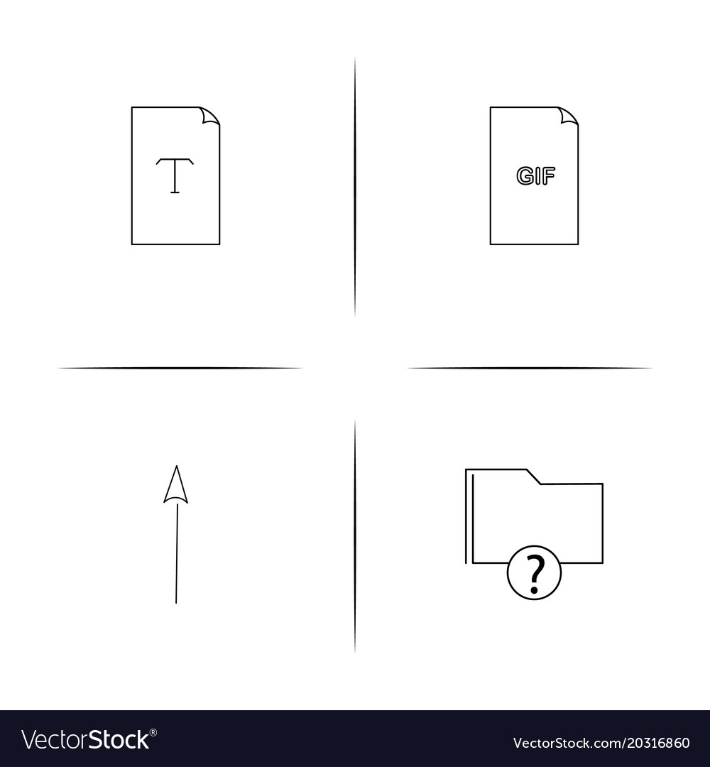 Files and folders sign simple linear icon