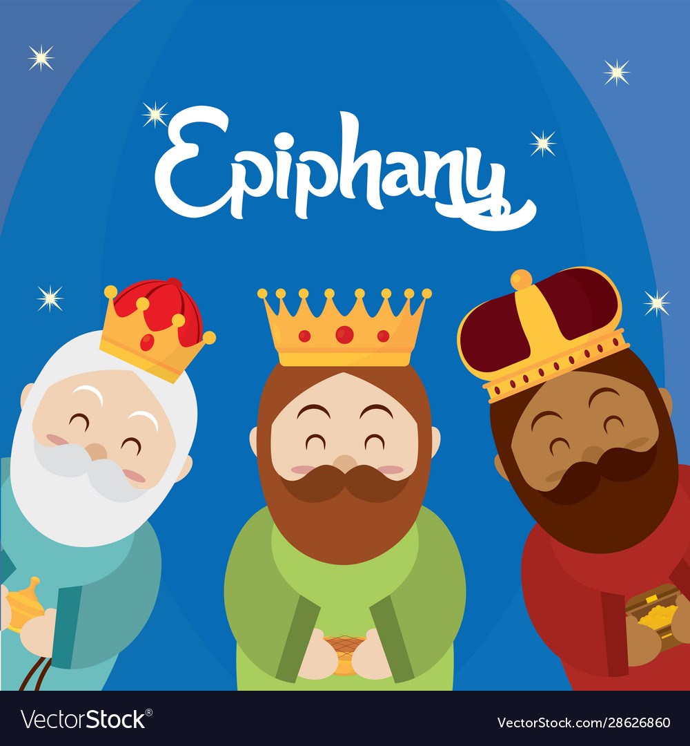 Happy epiphany day poster Royalty Free Vector Image