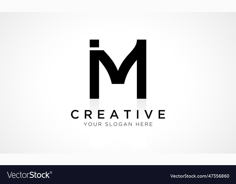 Im letter logo design template alphabet initial