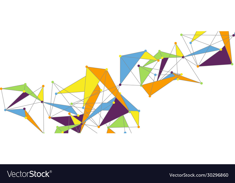 Line points connections triangular technology