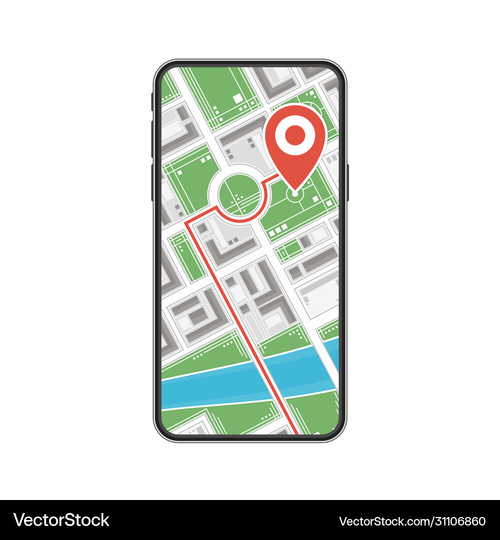 Mobile navigation concept Royalty Free Vector Image
