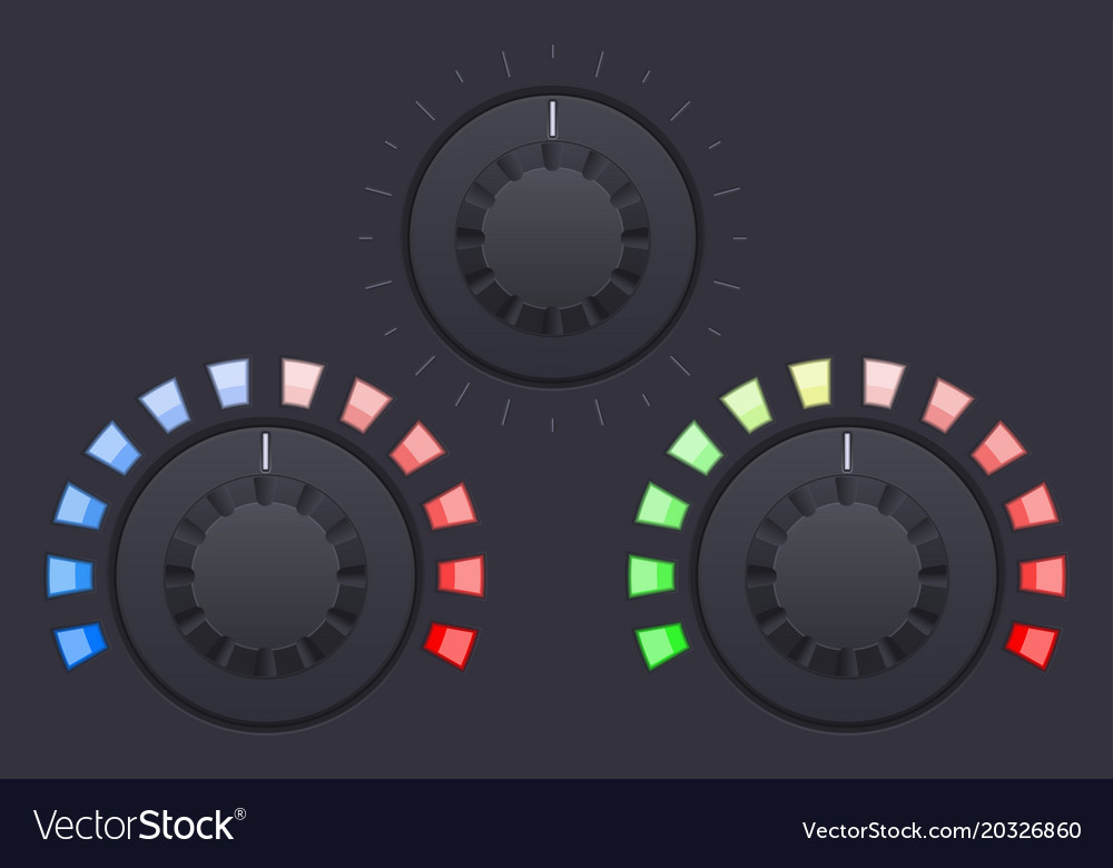 Modern Round Volume Controls