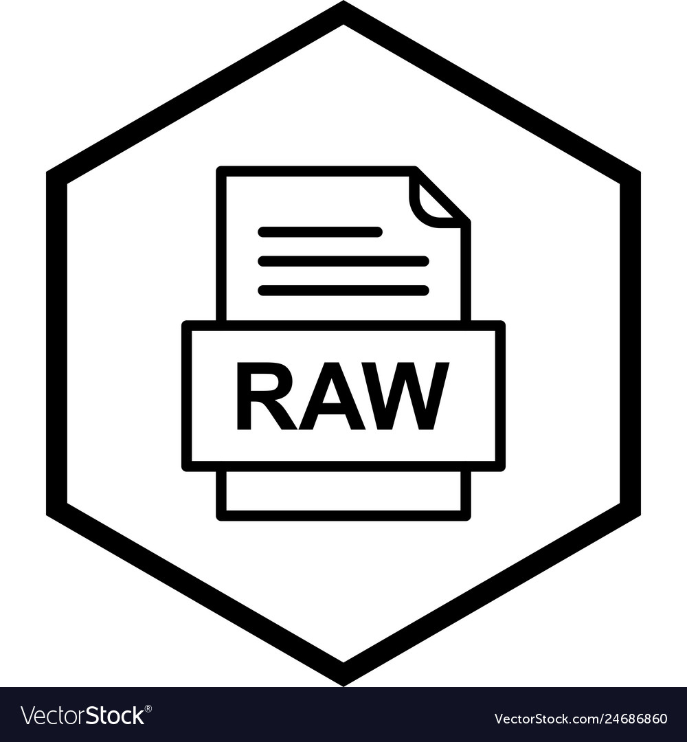 Raw file document icon