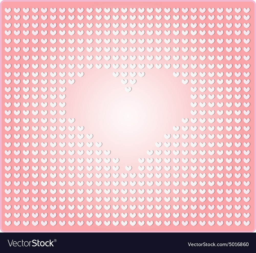 Seamless pattern in the embossed heart