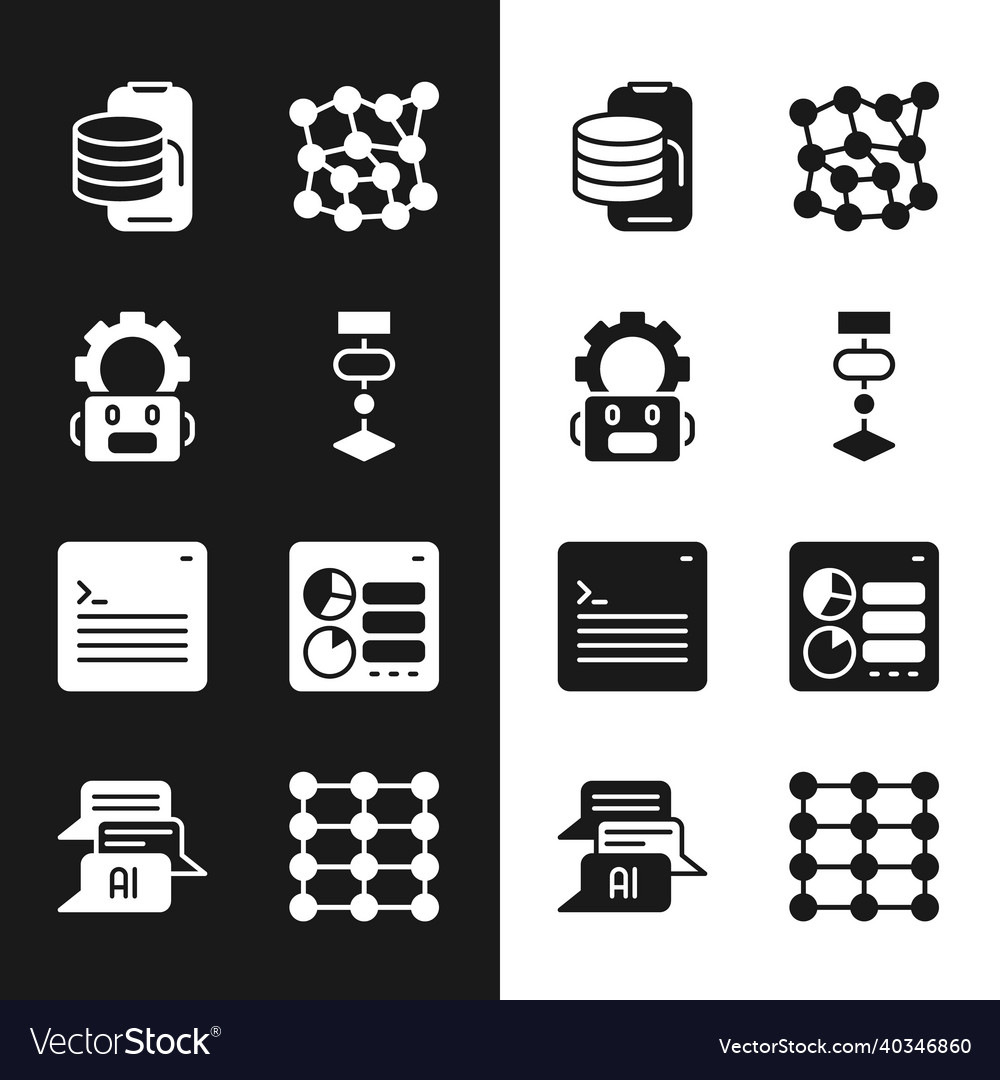 Algorithmus Robotereinstellung Cloud-Technologie vector image Algorithmus Robotereinstellung Cloud-Technologie