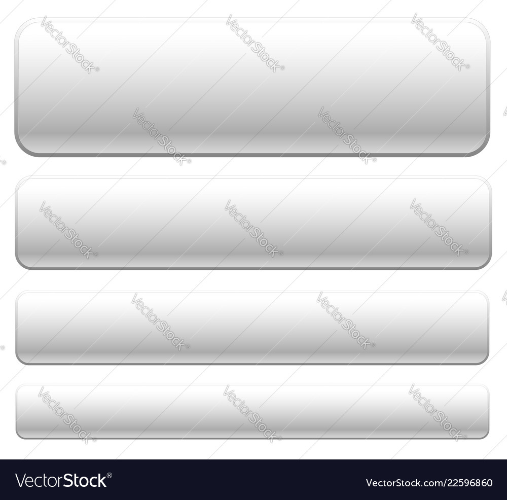 Set of rectangular banner button plaque