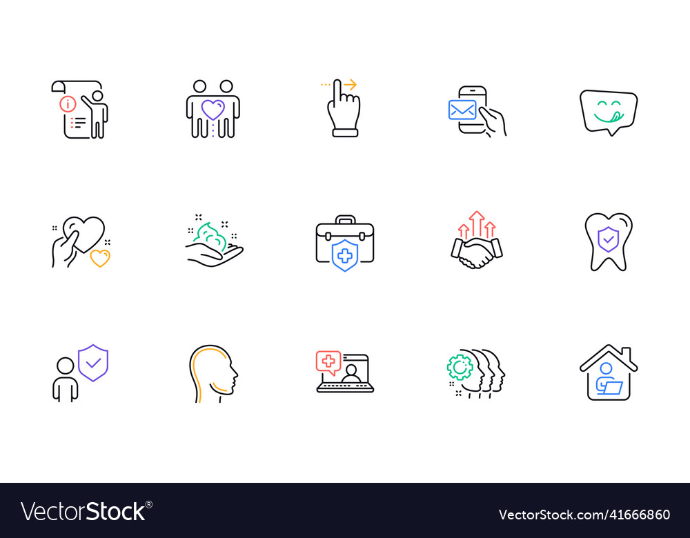 Skin care employees teamwork and dental insurance vector image Skin care employees teamwork and dental insurance
