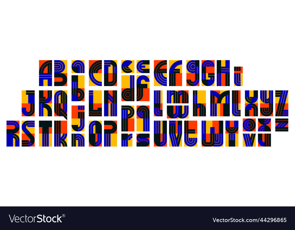 Abstract geometric modern font typeset logo