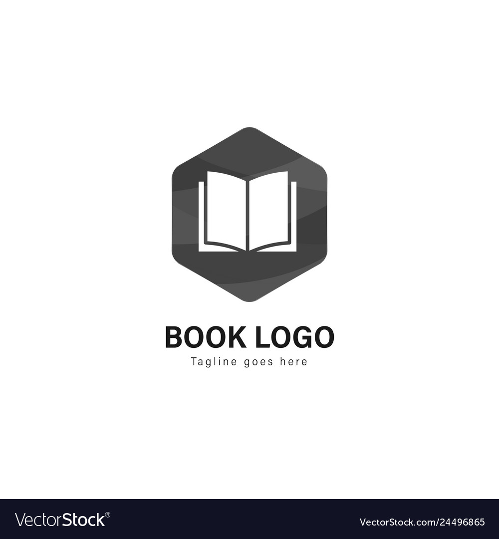 Book logo template design with modern