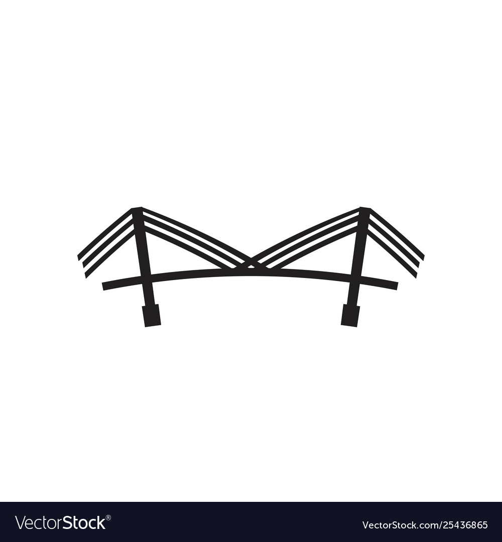 Bridge icon black on white background