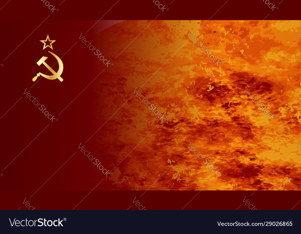 Russian flag and old ussr Royalty Free Vector Image