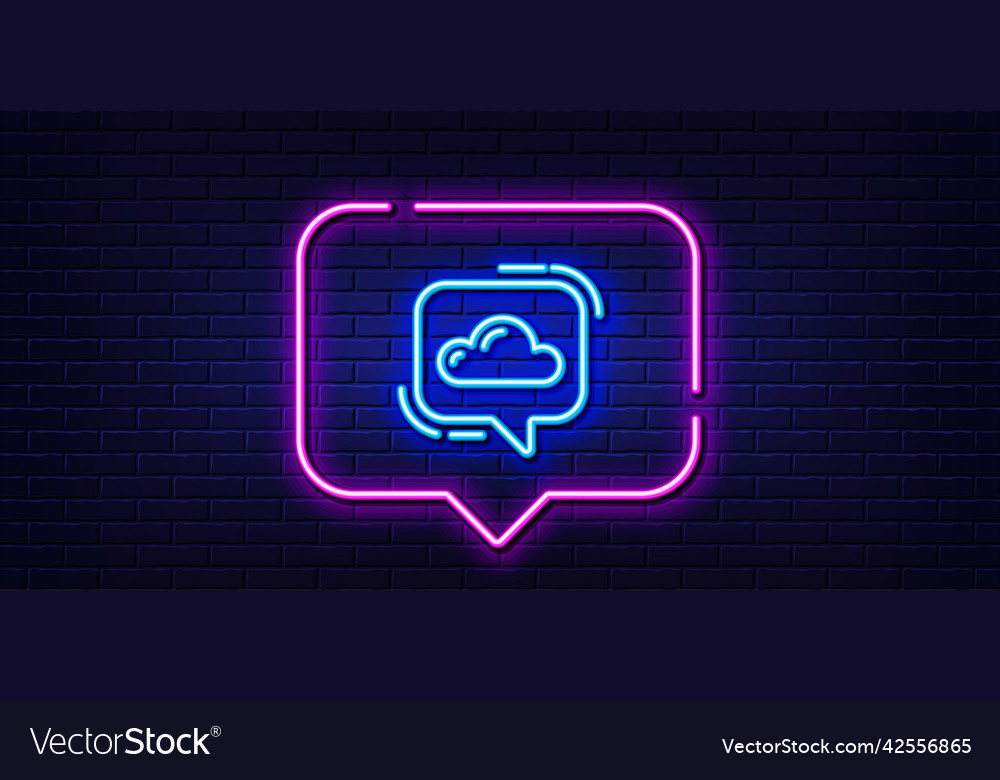 Cloud computing communication line icon internet vector image Cloud computing communication line icon internet