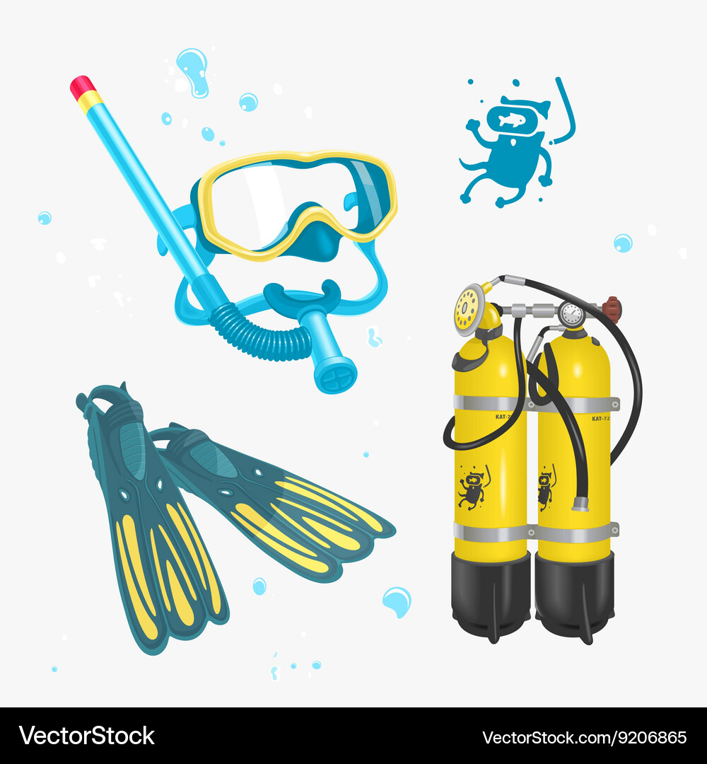 Diving icon set Royalty Free Vector Image - VectorStock
