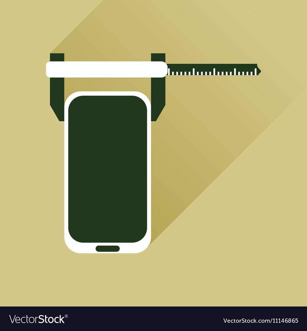 Flat web icon with long shadow mobile settings